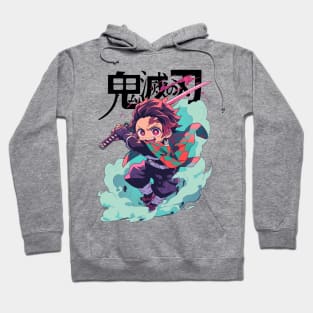 Tanjiro fire breathing sword fight Hoodie